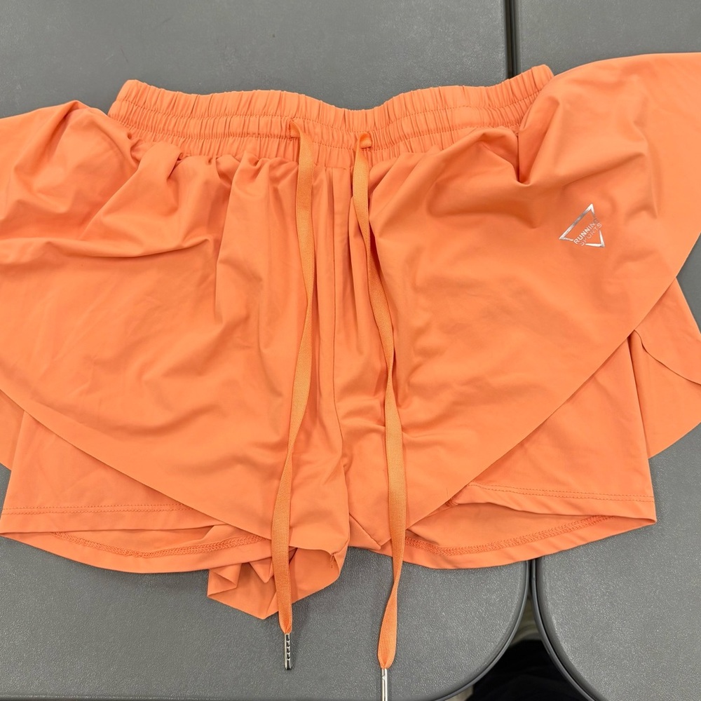 Women's Orange Athletic Shorts